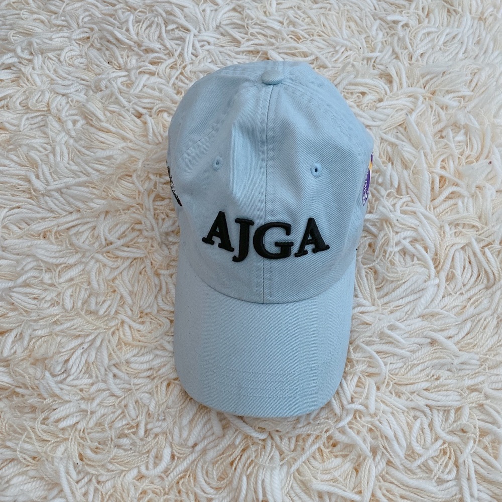 light blue golf hat